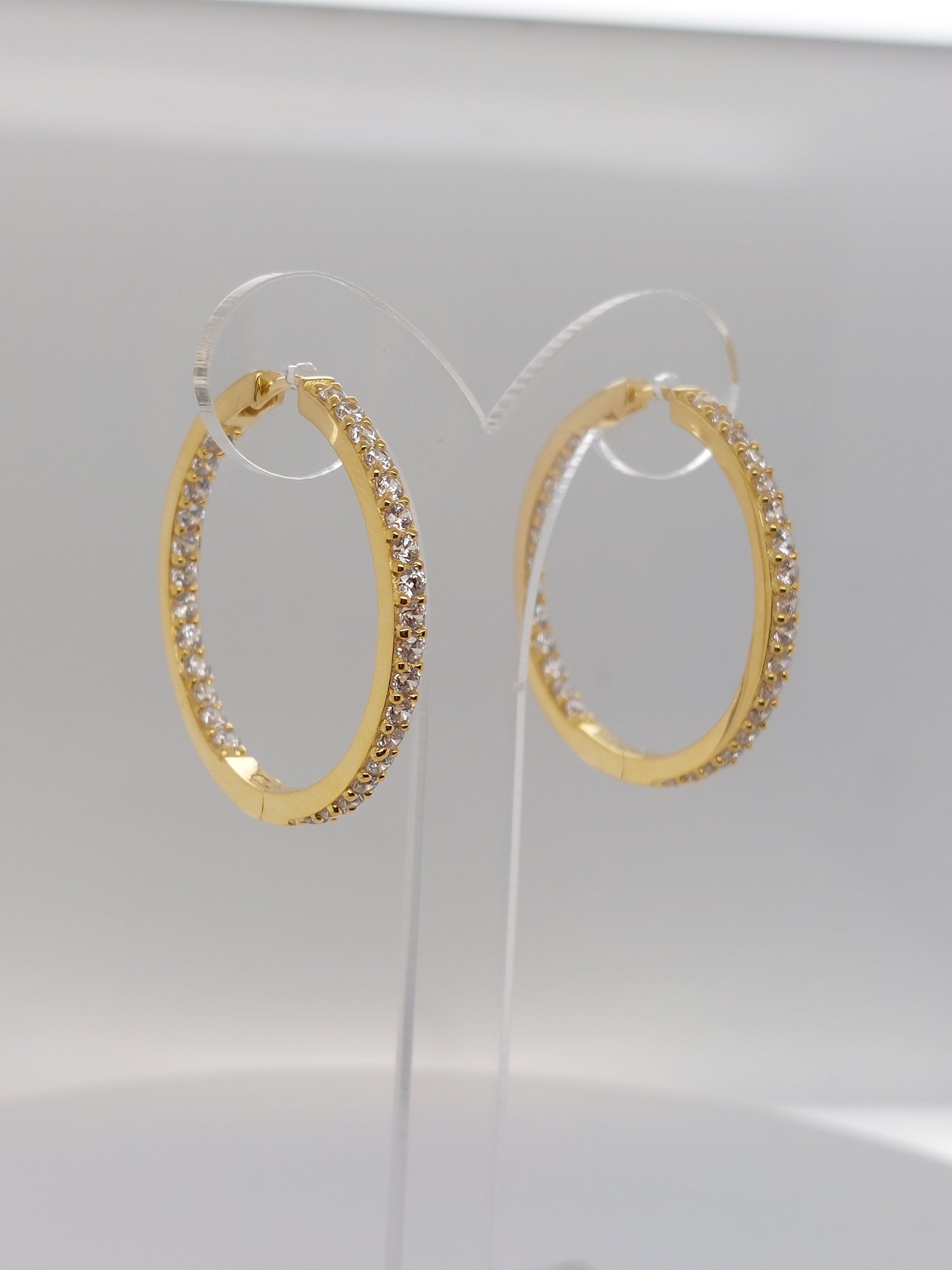 Yellow CZ Hoop - Lrg