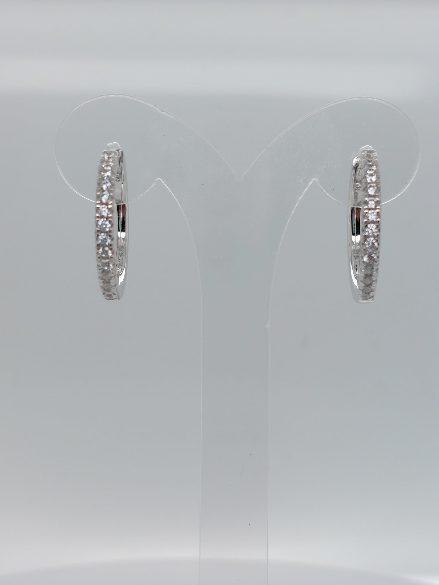 CZ Hoop Earrings - Med