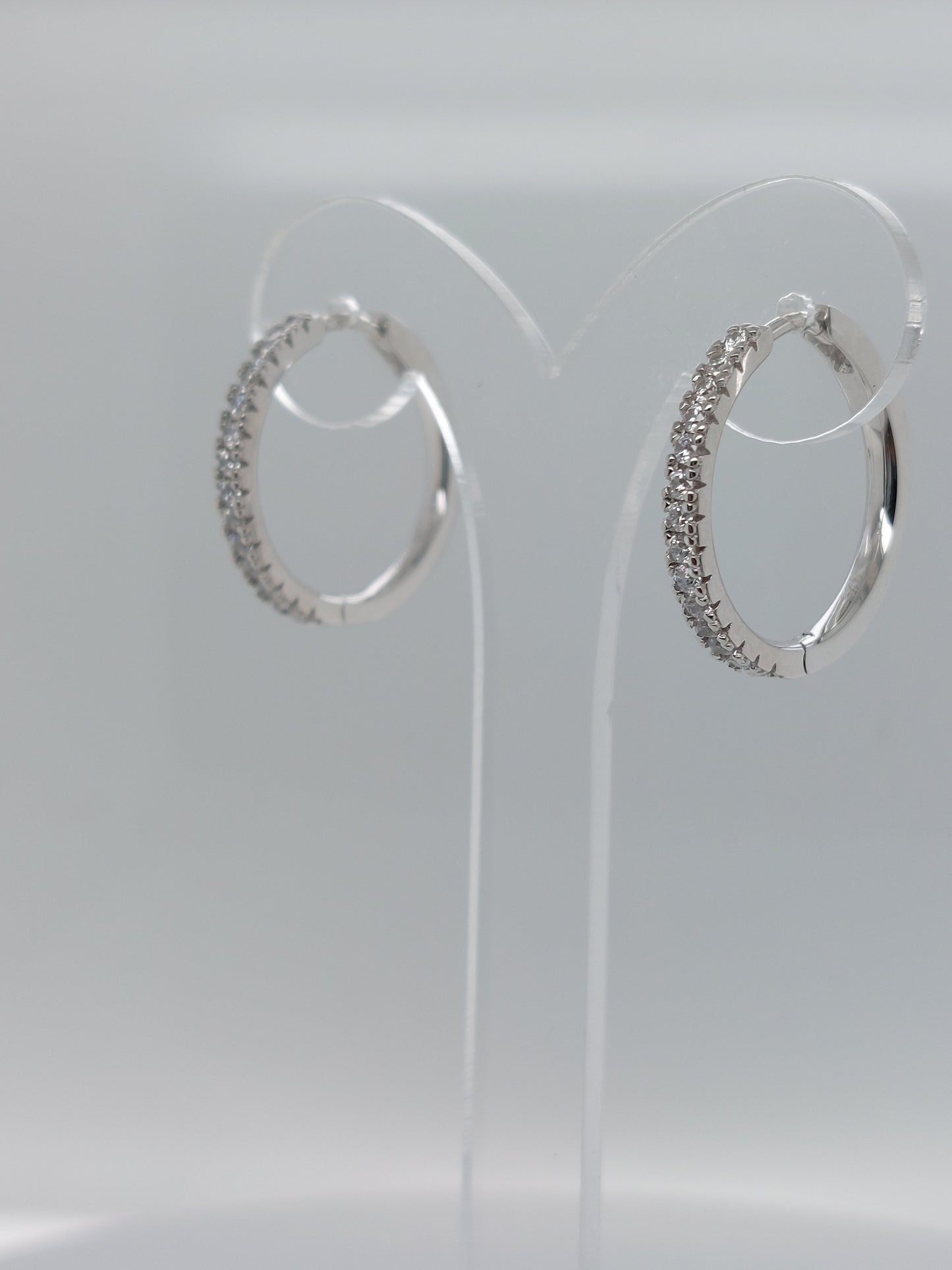 CZ Hoop Earrings - Med