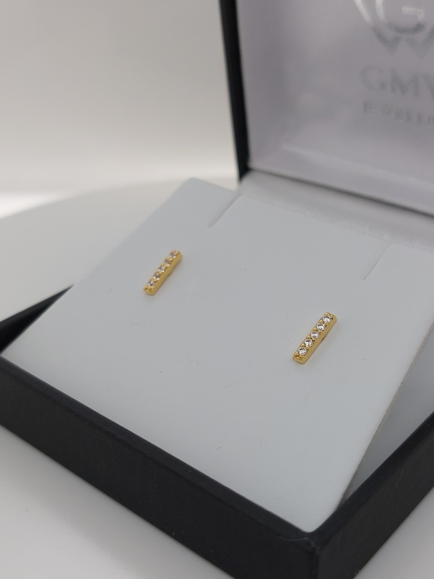 Yellow Plated Bar Earrings