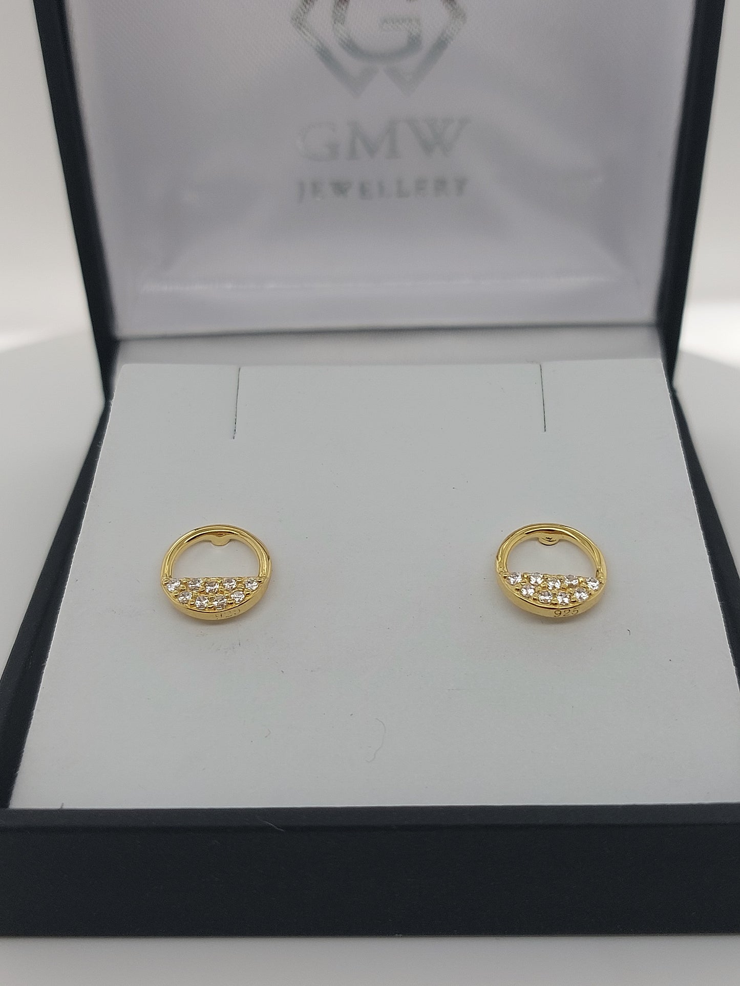 Yellow Open Circle Studs