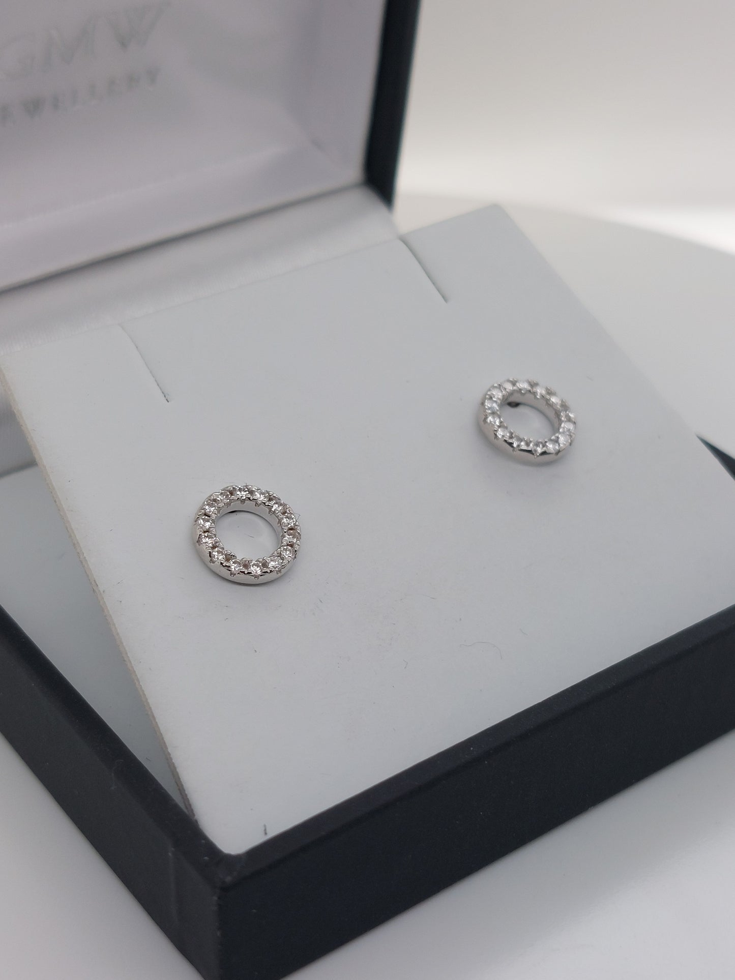 Open Circle Stud Earrings