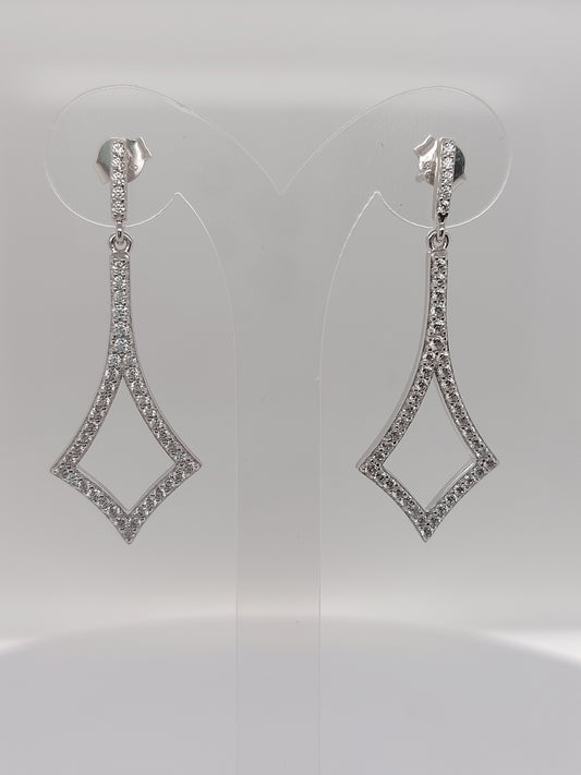 Diamond Shaped Drop Earrings