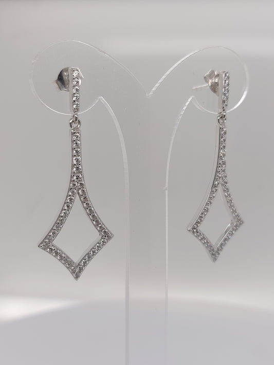 Diamond Shaped Drop Earrings