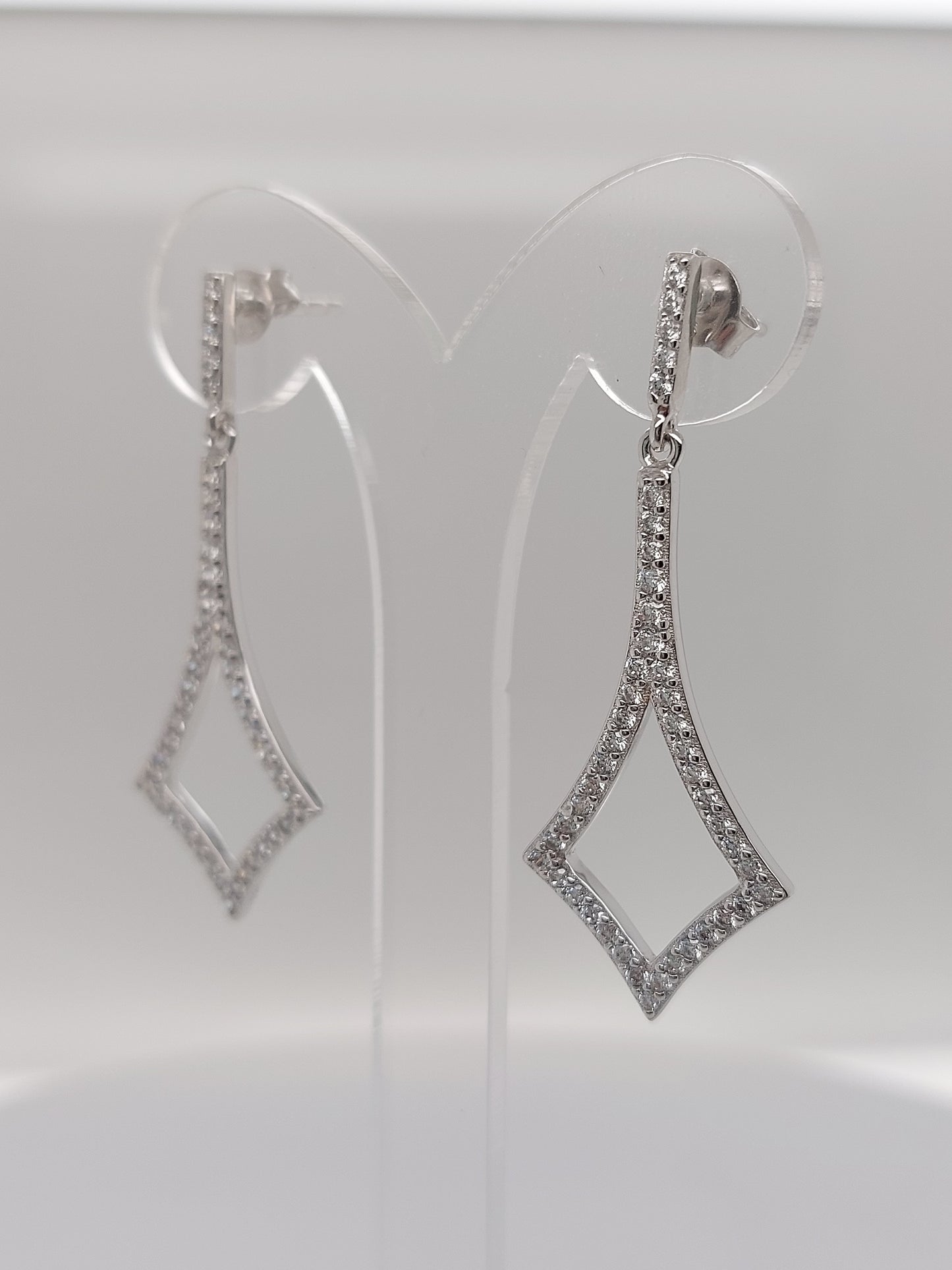 Diamond Shaped Drop Earrings