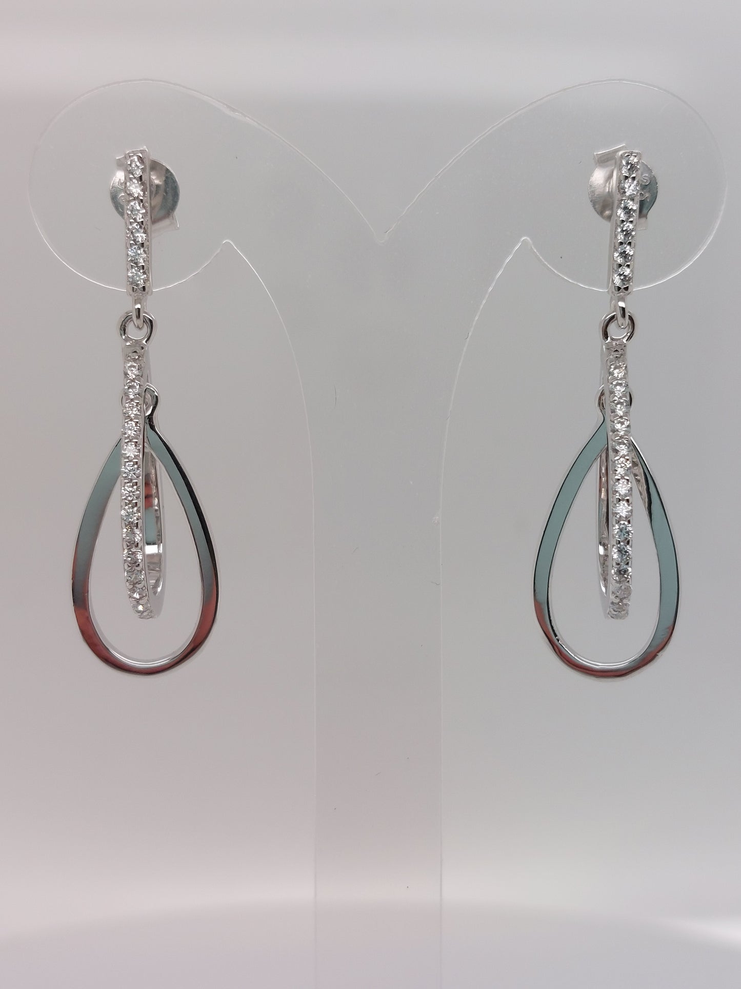 Double Teardrop drop Earrings