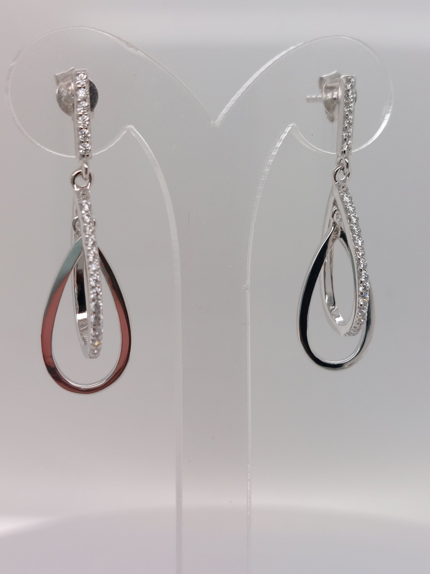 Double Teardrop drop Earrings