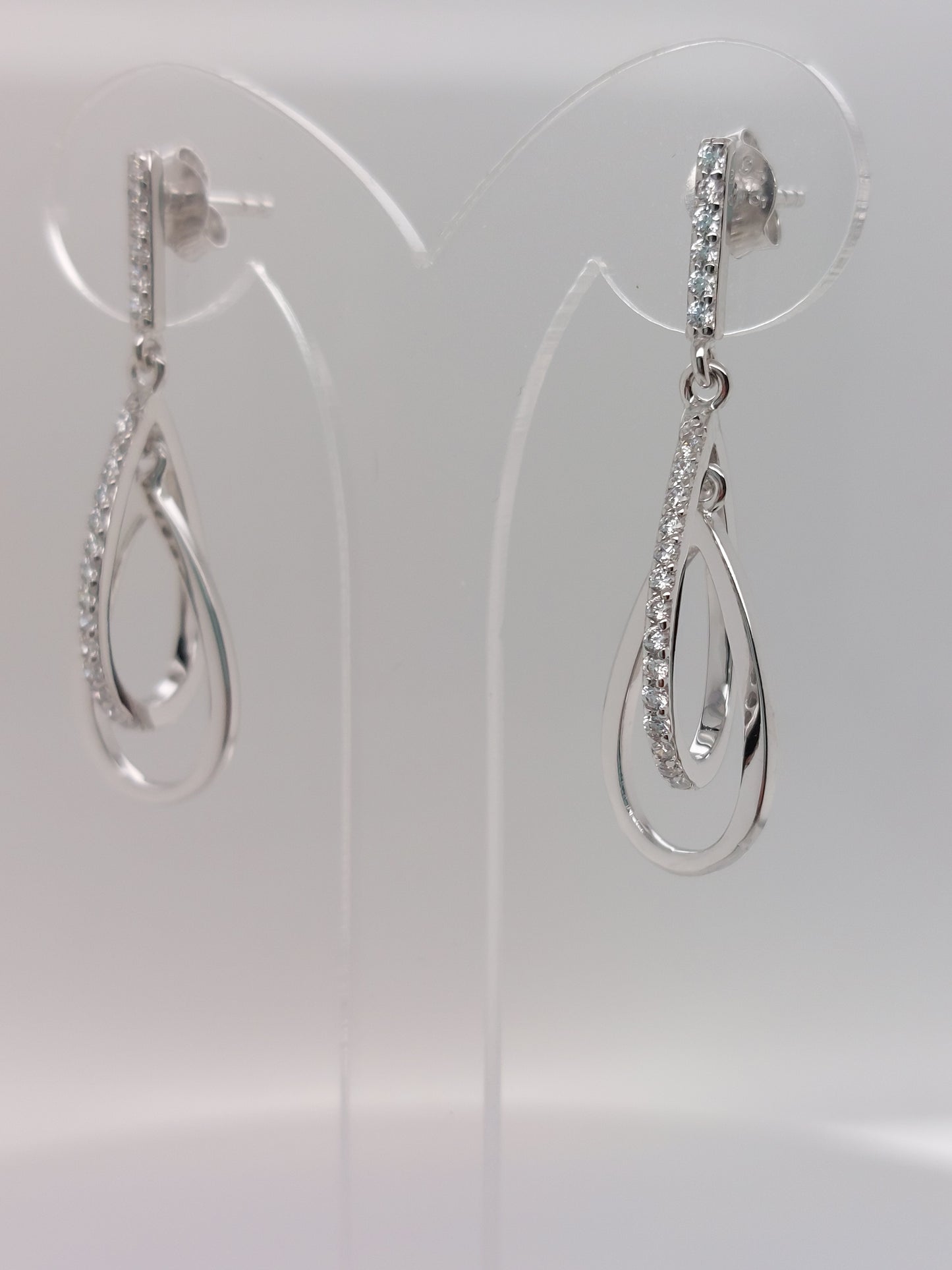 Double Teardrop drop Earrings