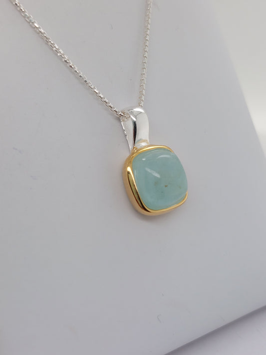 Two-Tone Aquamarine Necklace