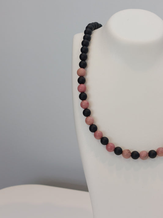 Agate & Rhodochrosite Necklace