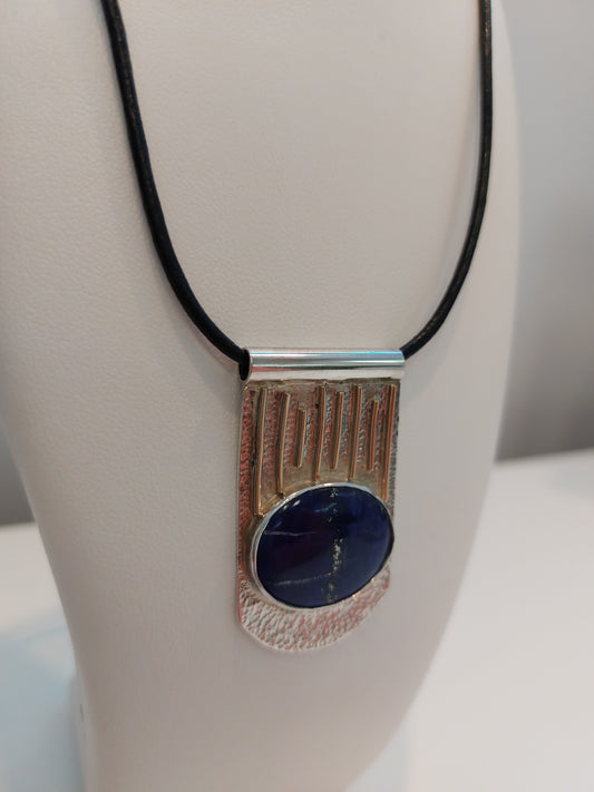 Two-Tone Lapis Pendant