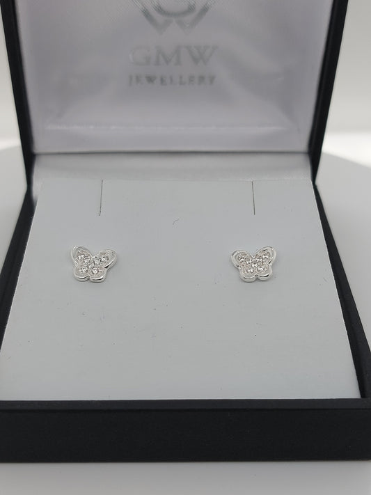 Butterfly CZ Studs