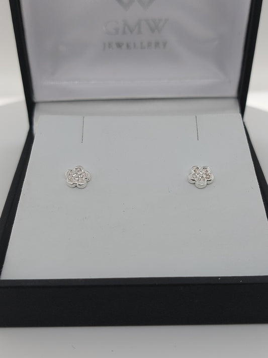 Flower CZ Studs