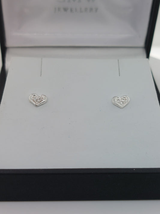 Heart CZ Studs