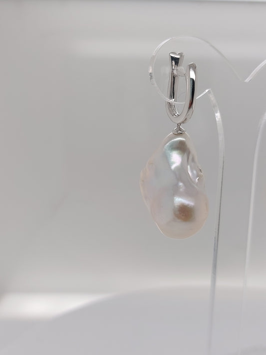 Silver Baroque Pearl Drops