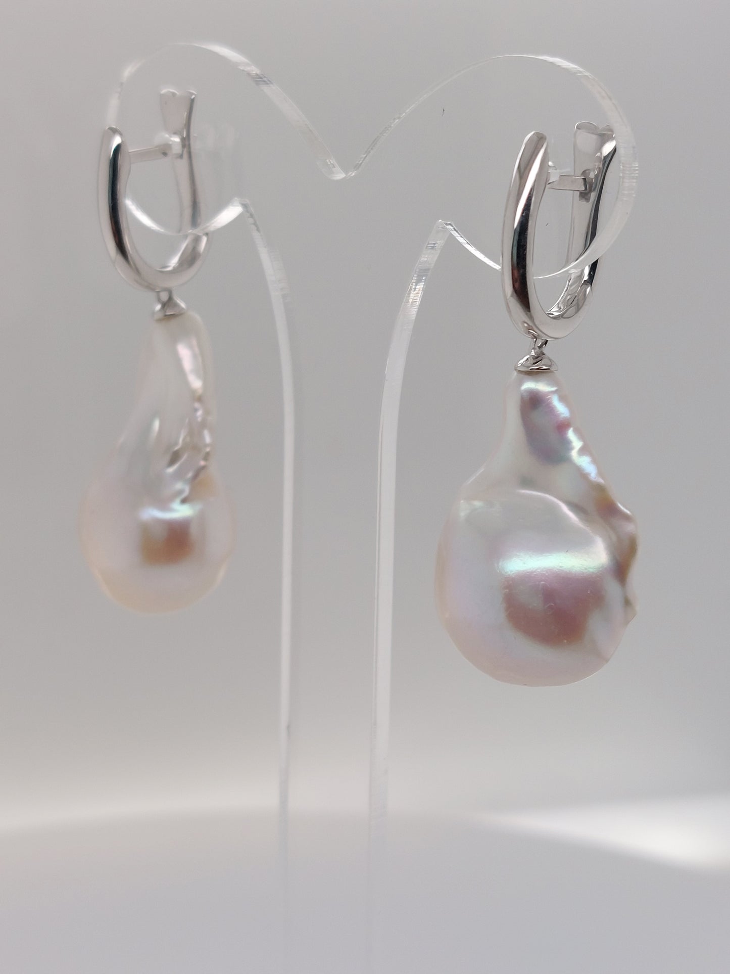 Silver Baroque Pearl Drops