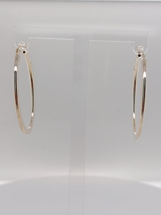 Flat Textured Oval Hoops