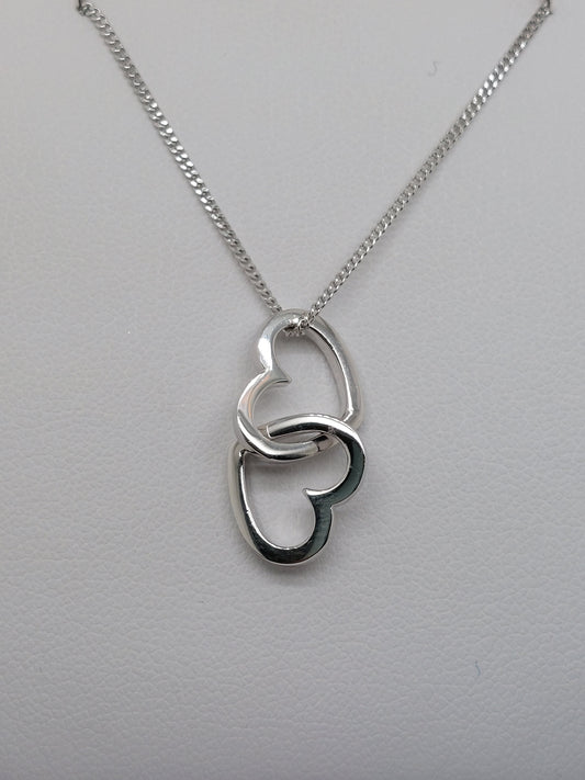 Double Link Heart Necklace