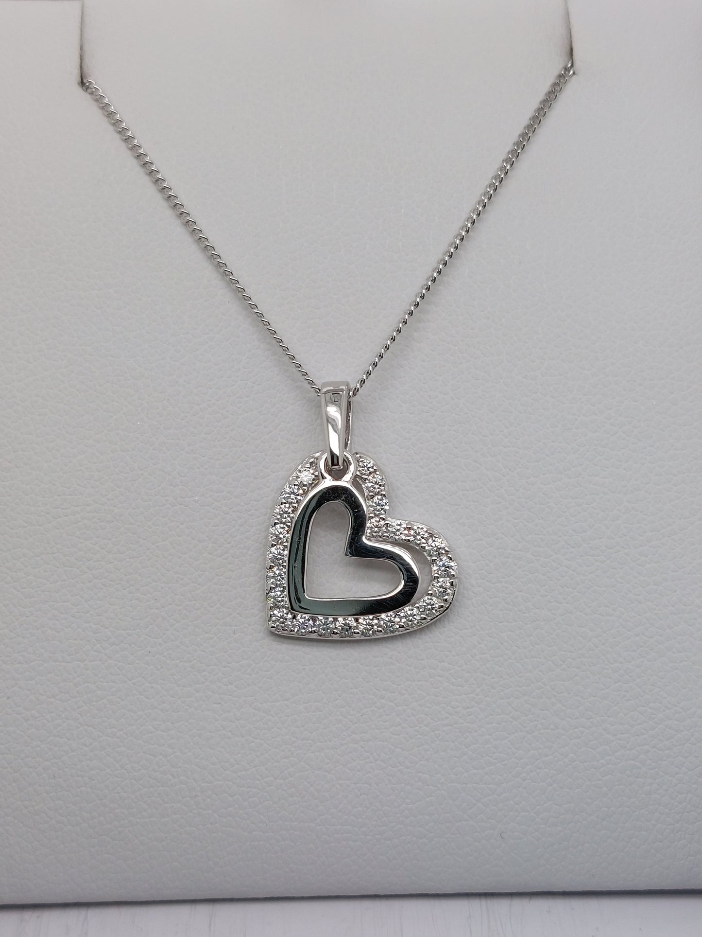 Silver Double Heart Pendant