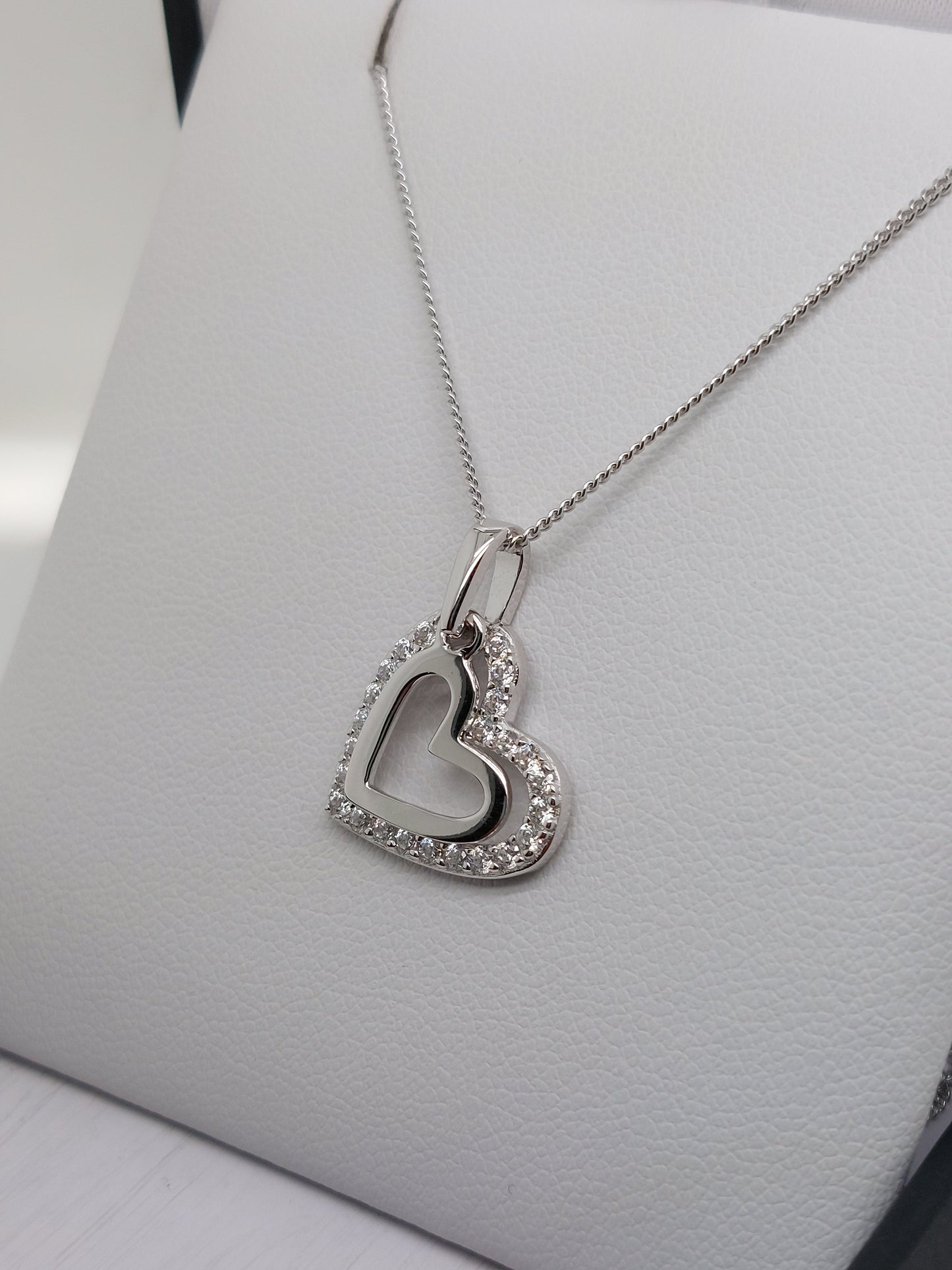 Silver Double Heart Pendant