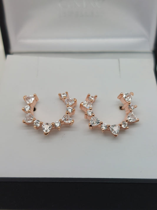 Rose Open Circle Studs