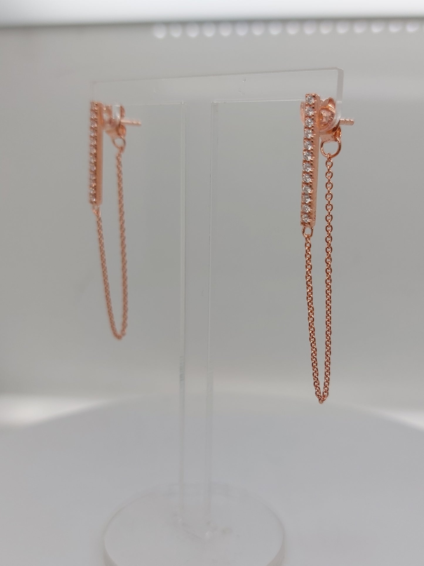 Bar Chain Drop Earrings