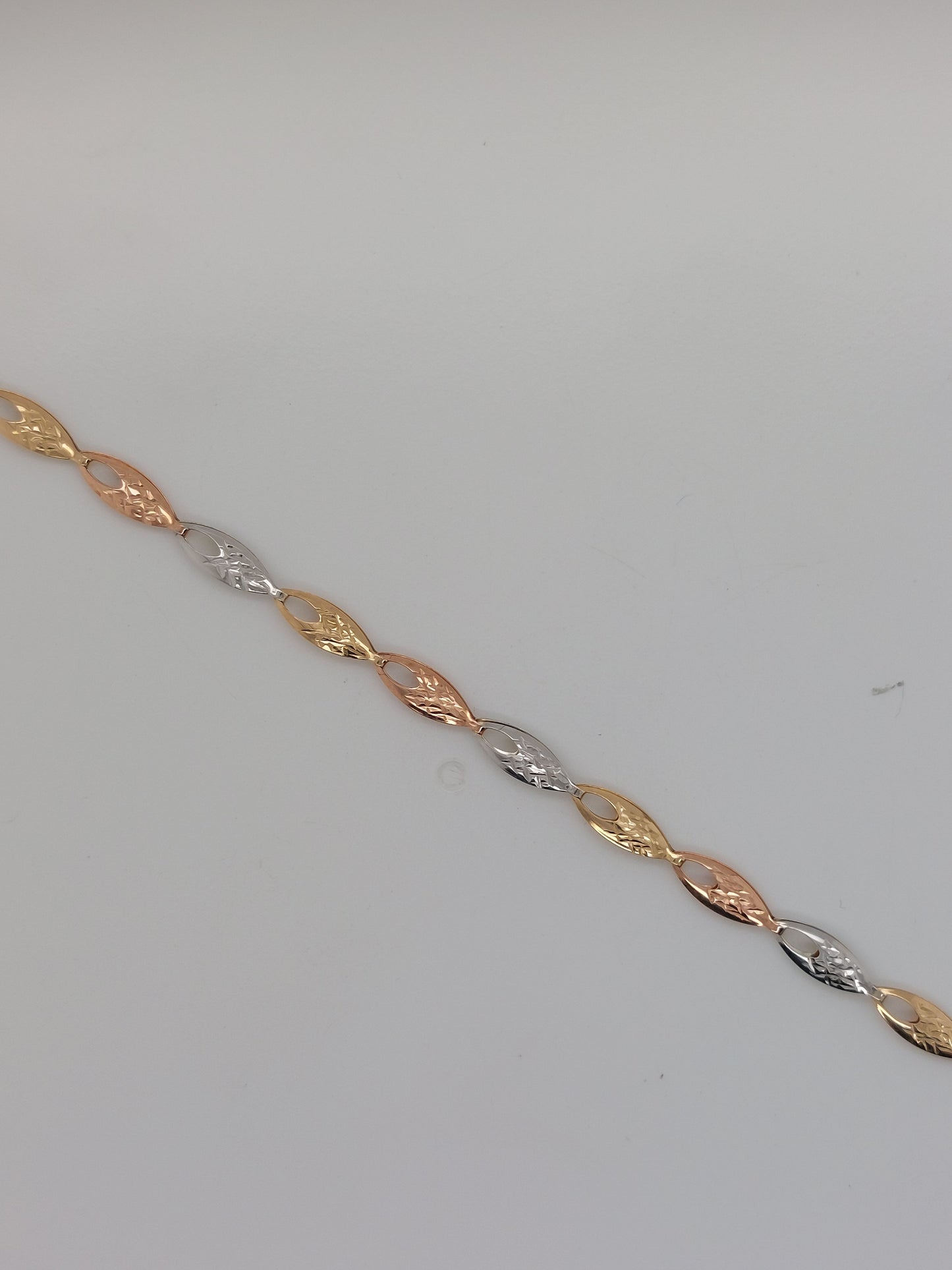 Tri-Tone Faceted Bracelet