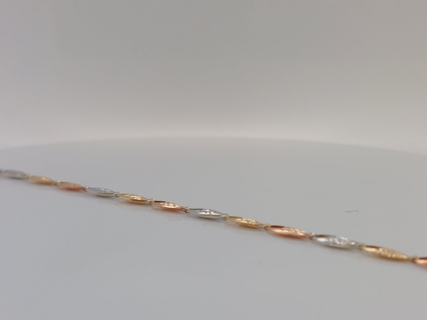 Tri-Tone Faceted Bracelet