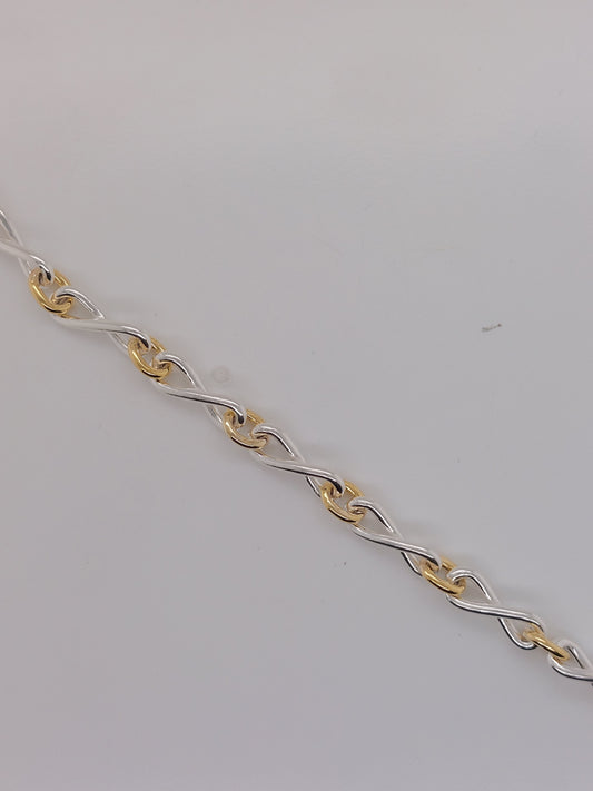 Two-Tone Infinity Bracelet