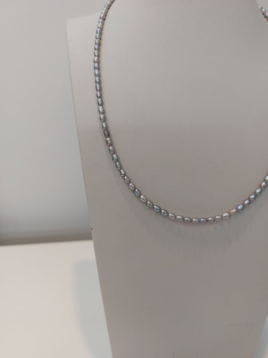 Grey Seed Pearl Strand