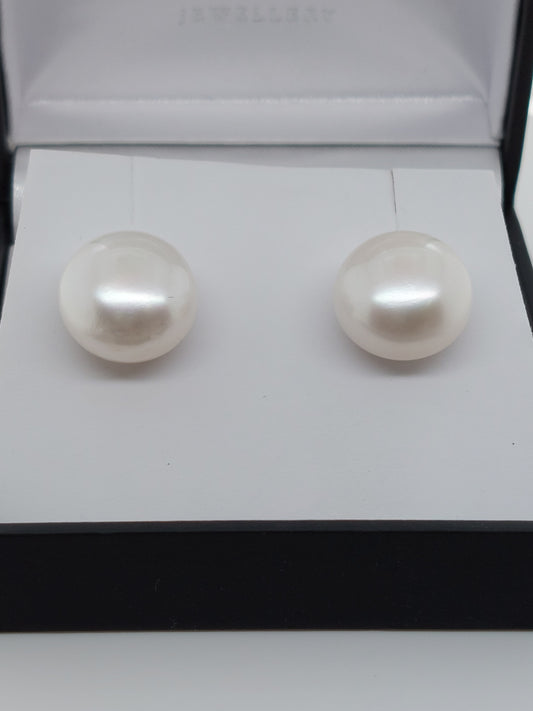 White Button Studs - 13mm