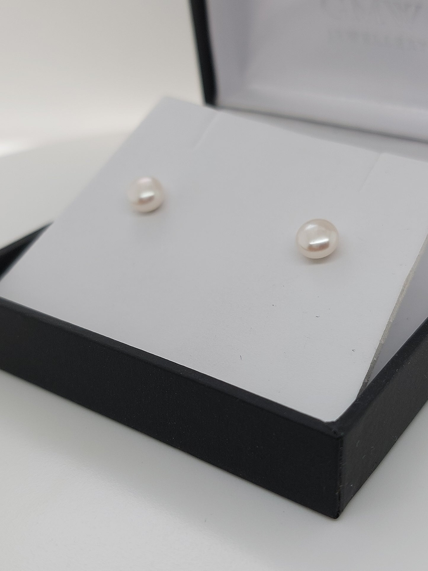 White Button Studs - 5mm