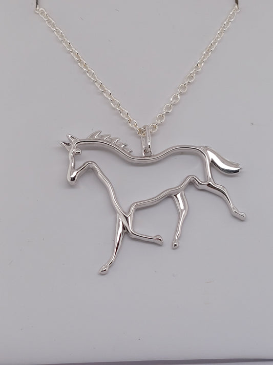 Horse Outline Necklace