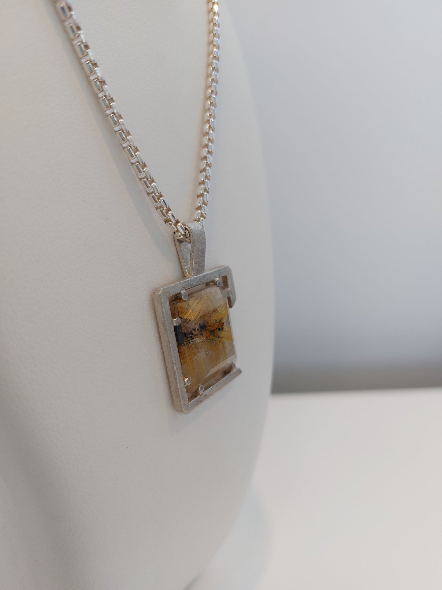 Gold Quartz Pendant