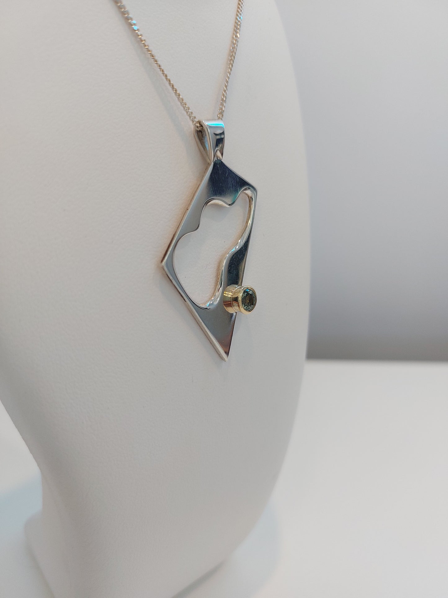 Abstract Sapphire Pendant