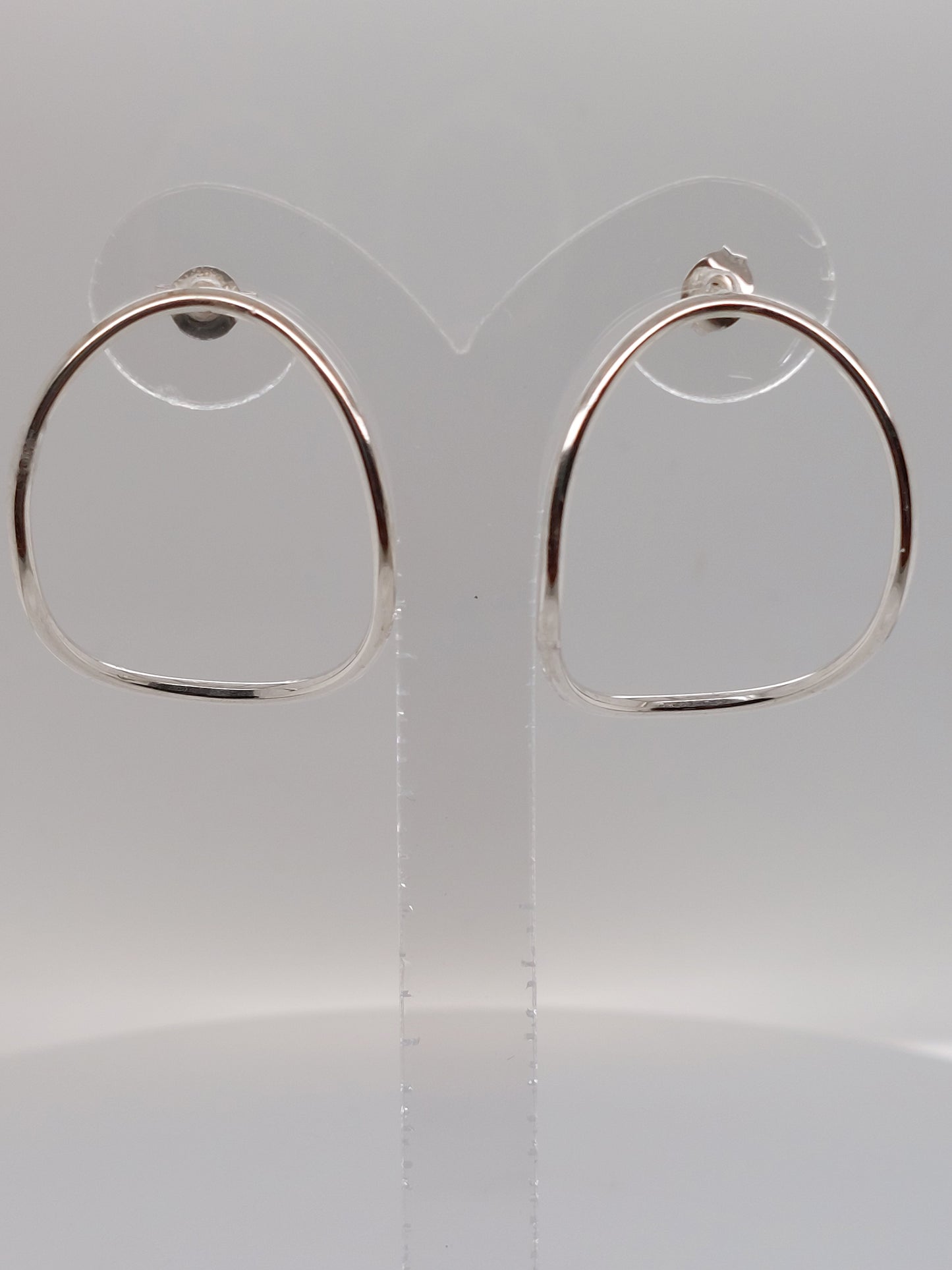 Curved Oval Earrings