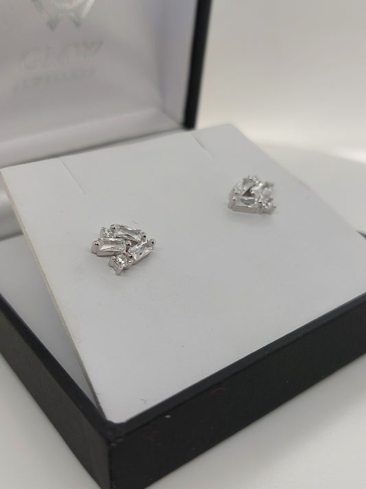 Silver Cluster Studs