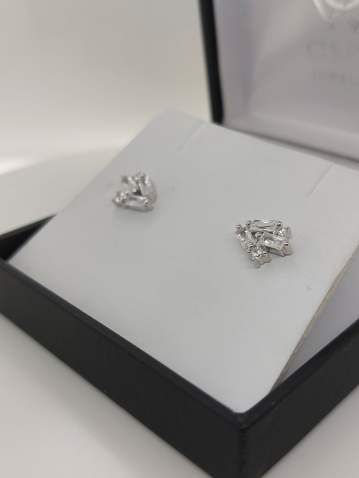 Silver Cluster Studs