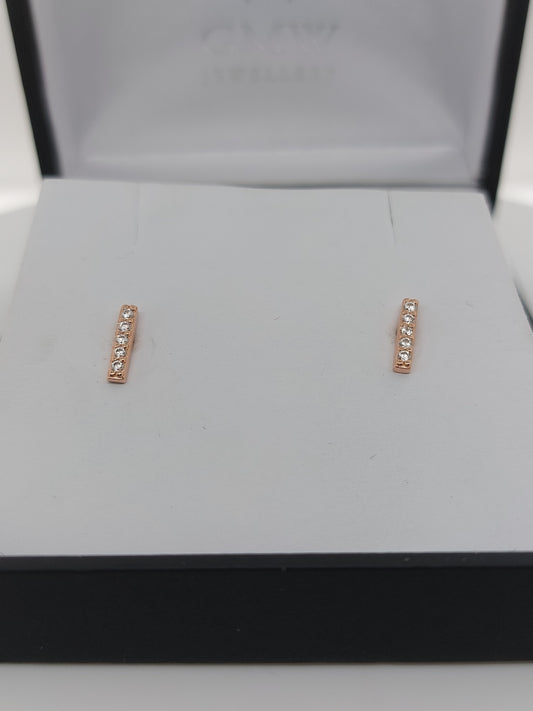 Rose Bar Studs