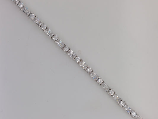 Round & Baguette Tennis Bracelet