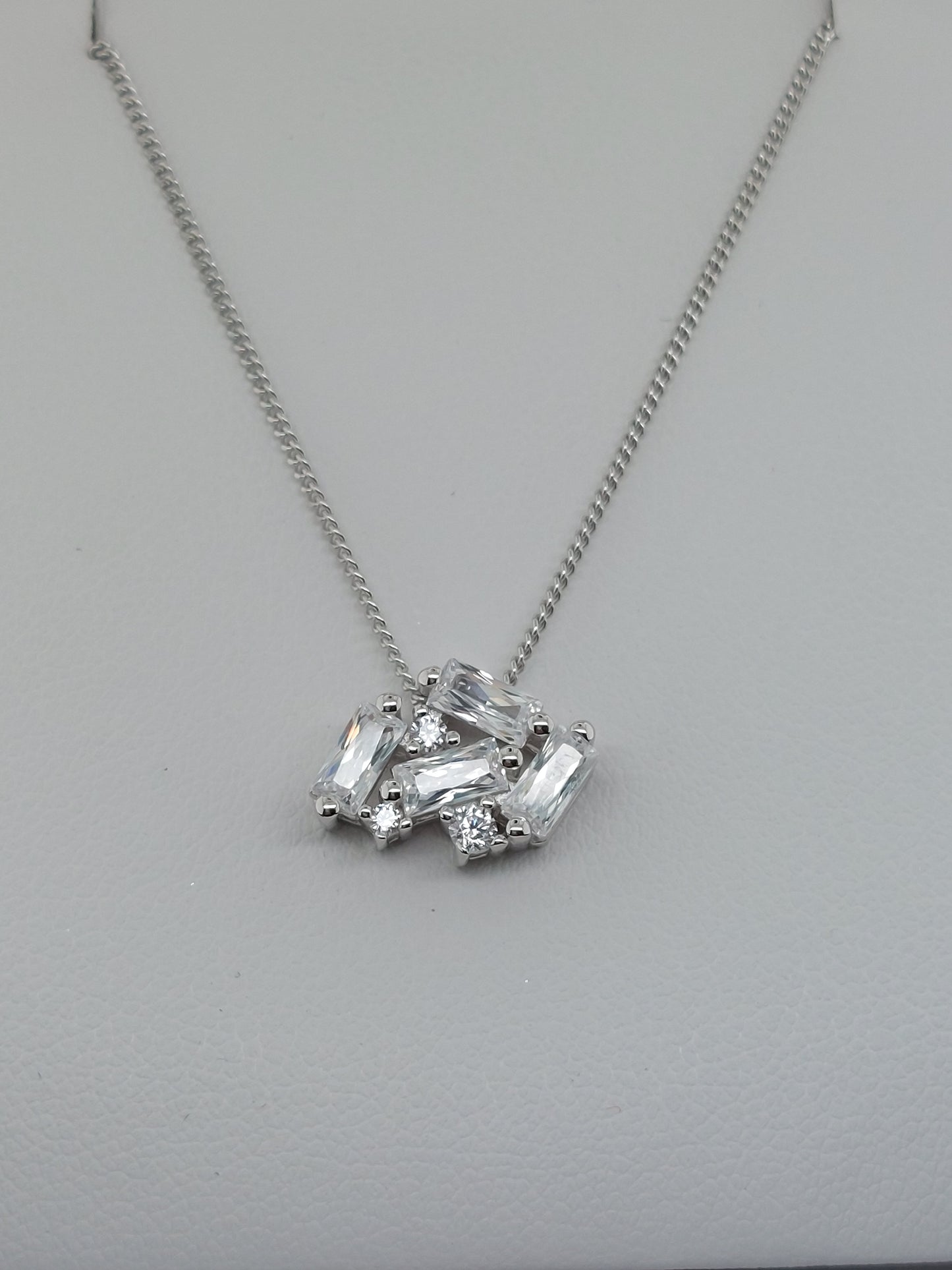 Silver Cluster Necklace