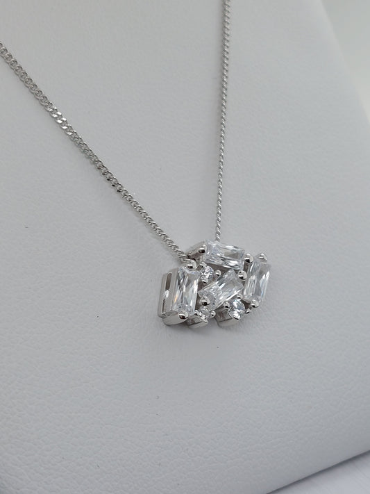 Silver Cluster Necklace