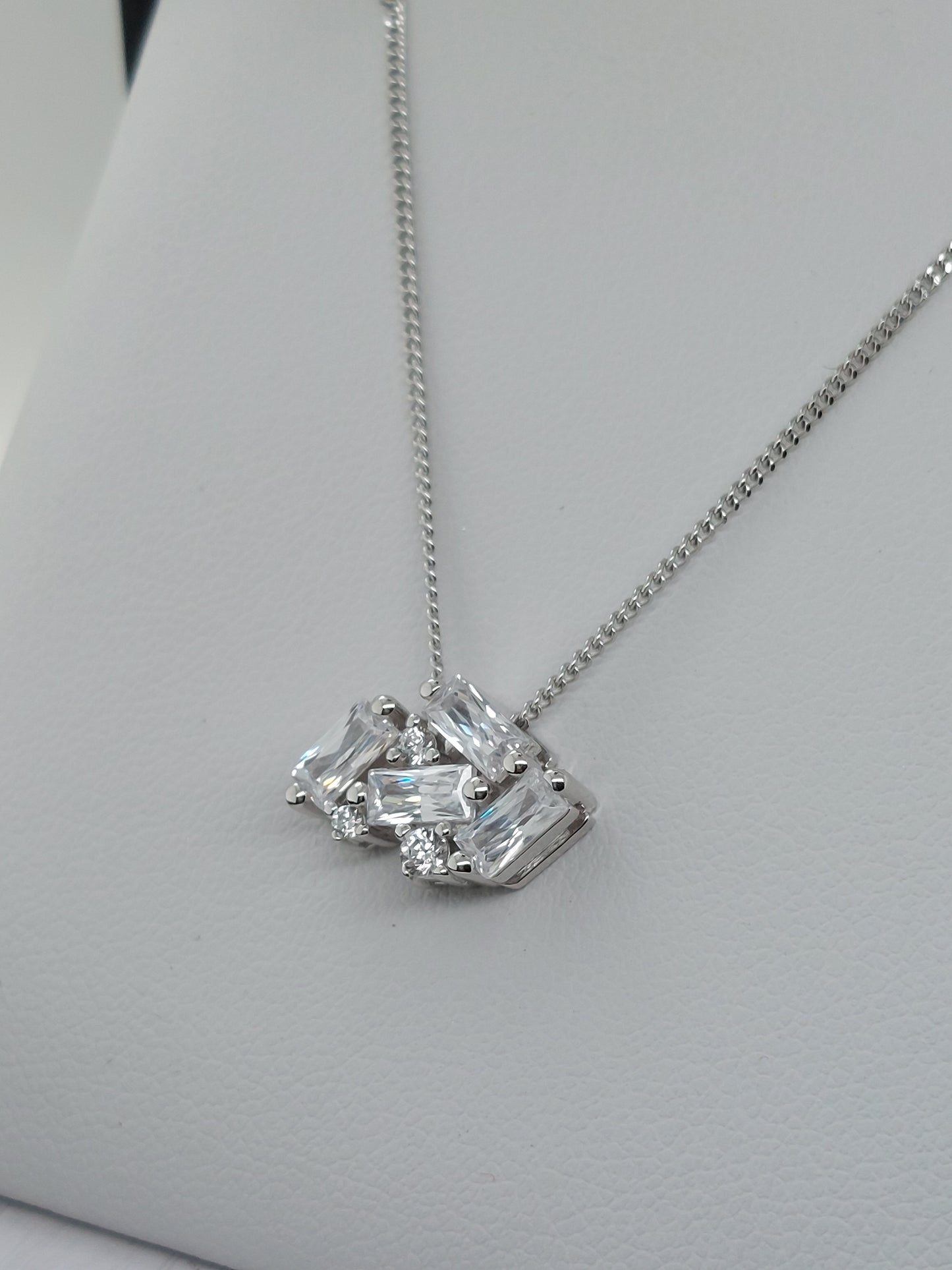 Silver Cluster Necklace