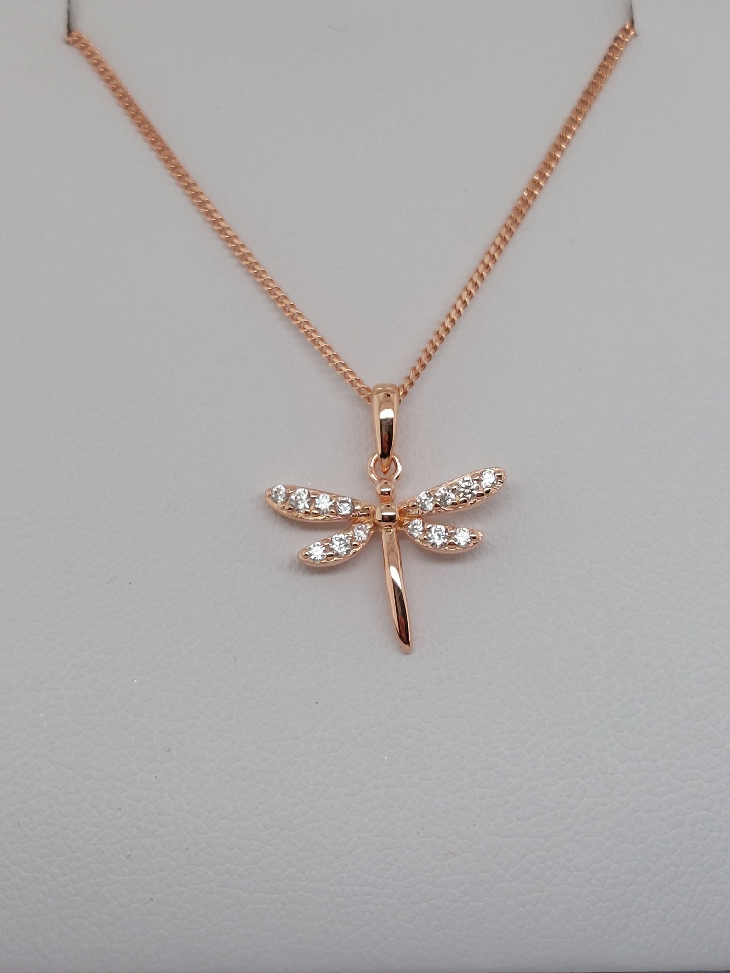 Rose Dragonfly Necklace