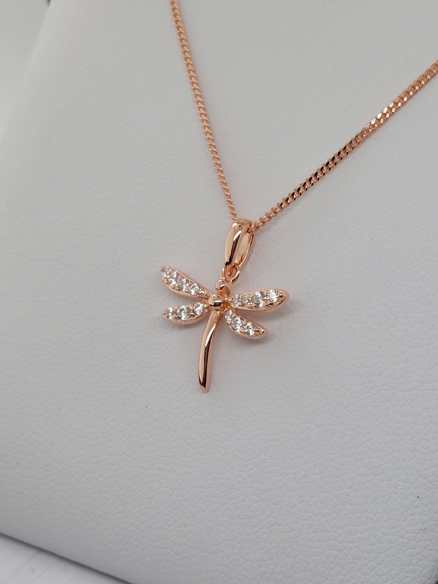 Rose Dragonfly Necklace