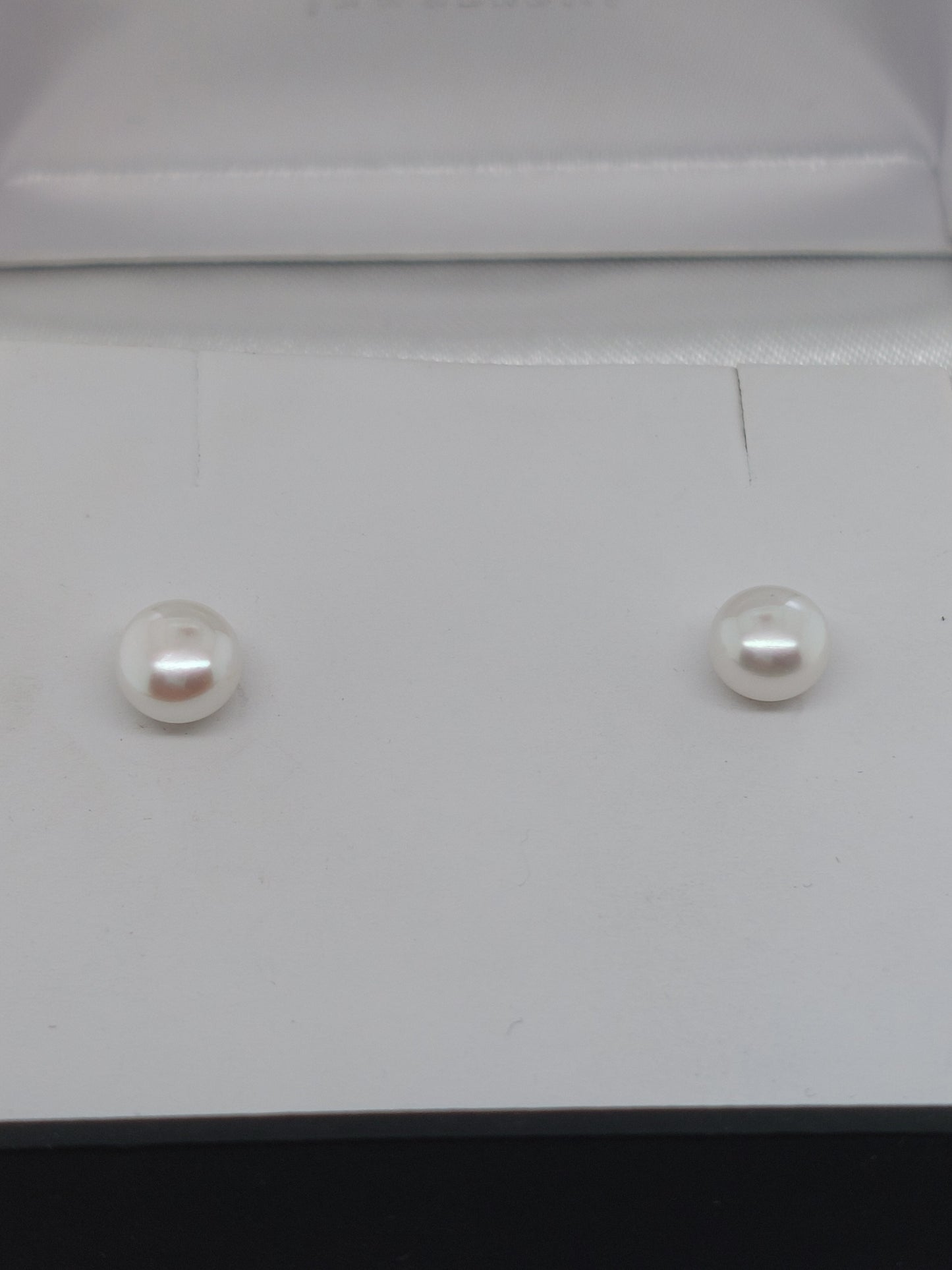 White Button Studs - 5mm