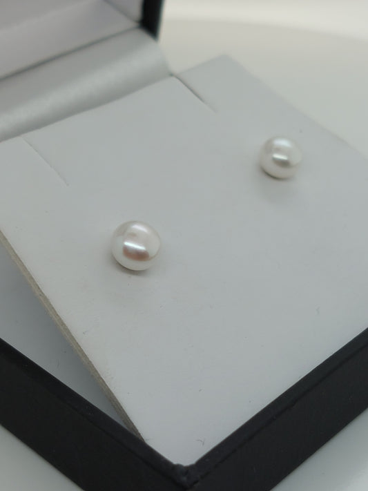 White Button Studs - 5mm