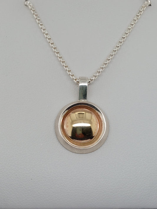 Two-Tone Circle Pendant