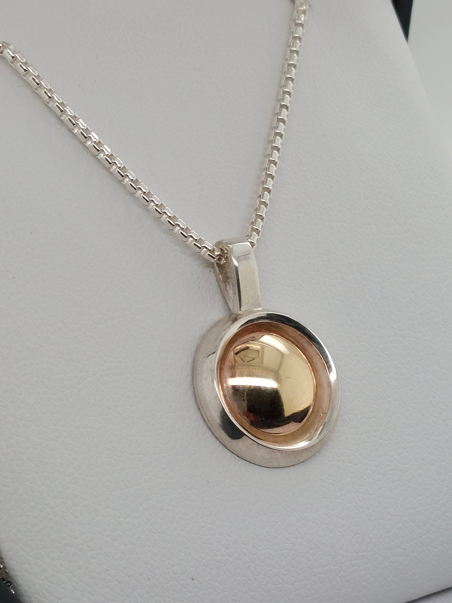 Two-Tone Circle Pendant