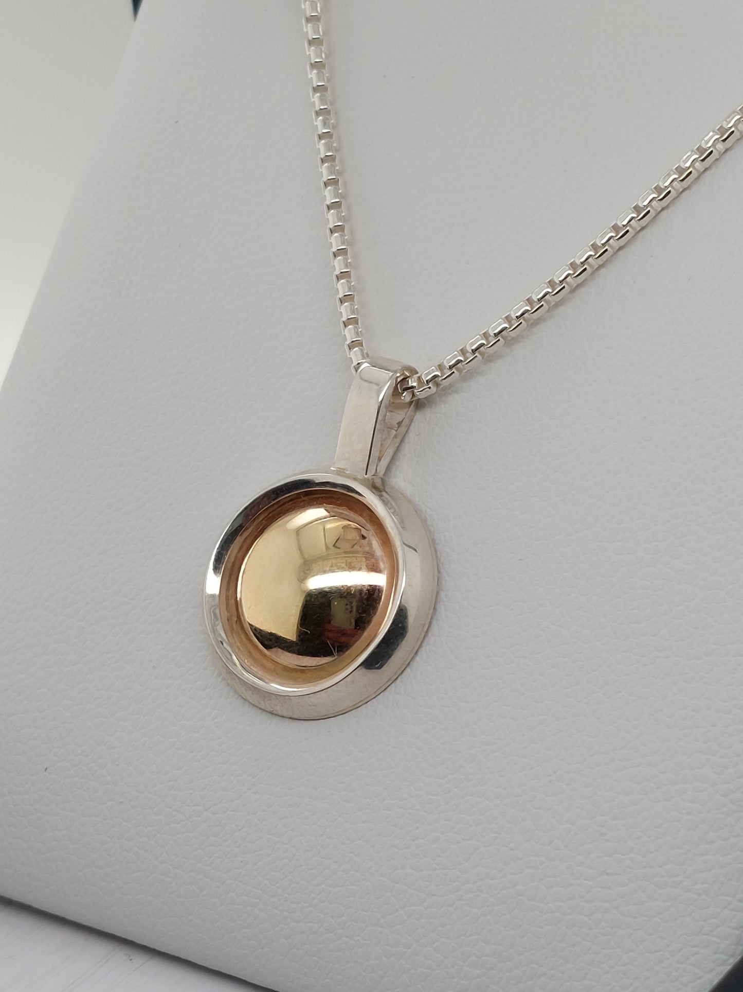 Two-Tone Circle Pendant